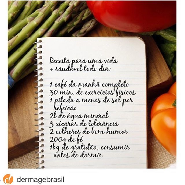 Comece sua vida + saudável.Já que é segunda-feira, é um bom motivo para uma semana de mudanças..  #Repost @dermagebrasil #vidasaudável #dicadermage #dermagebrasil #healthylifestyle #cuidese #renewmed