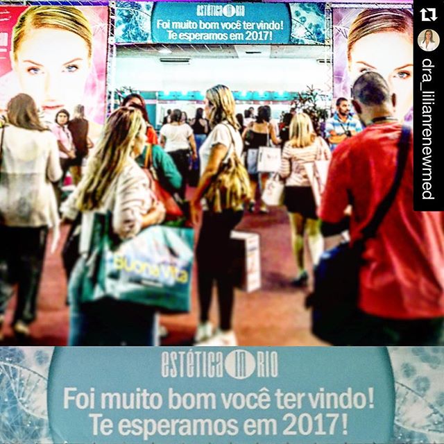 #Repost @dra_lilianrenewmed Que junto com a @duarte_joice foram conferir a #esteticainrio2016 reciclagem, comprinhas.. Assim acaba mais um final de semana! Hj deixo meu abraço a todos! #diadoabraço #diadefeira #Renewmed #esteticainrio