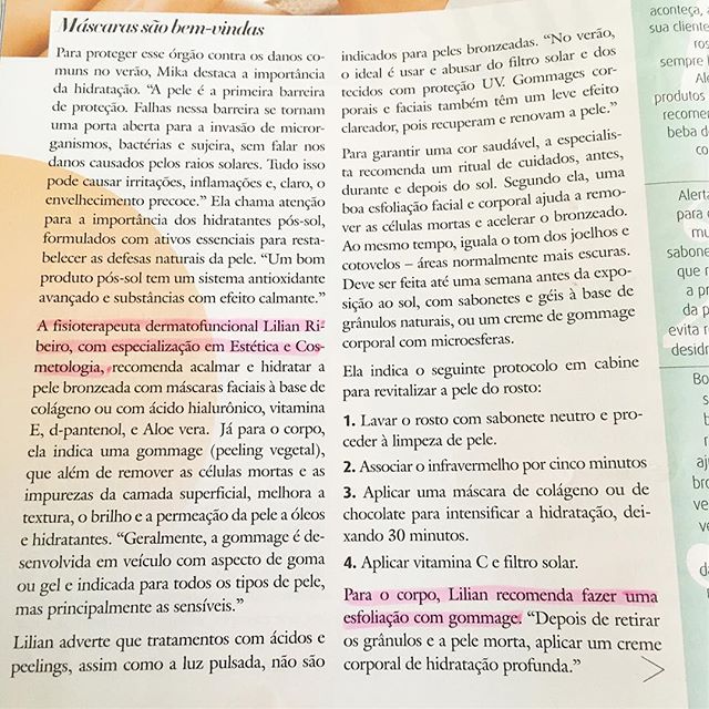 Teve matéria também da @dra_lilianrenewmed  na revista negócio estética sobre cuidados com a pele no #verão Dicas e tratamentos para deixar a pele bem cuidada pós exposição! #clippingrenewmed #healthylifestyle #pelelindaaténoverão #renewmed