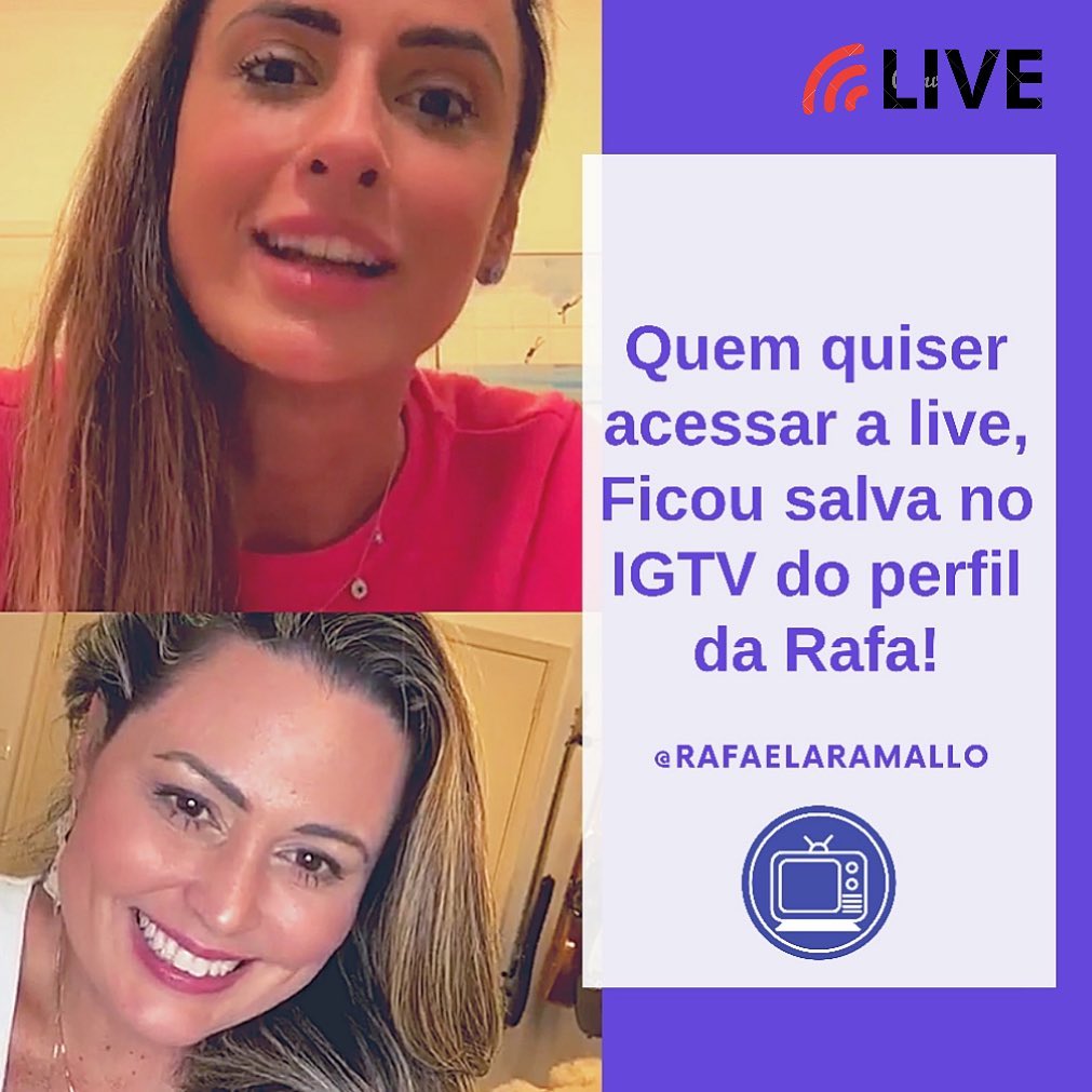 Quem quiser ver ou rever a Live dos produtinhos, é só dar um pulinho no IG da @rafaelaramallo e acessar o IGTV.Prepara o print que tem muuuita coisa!!!Adorei!!!